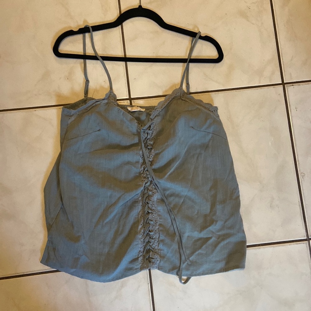 Promeza lace up denim camisole L